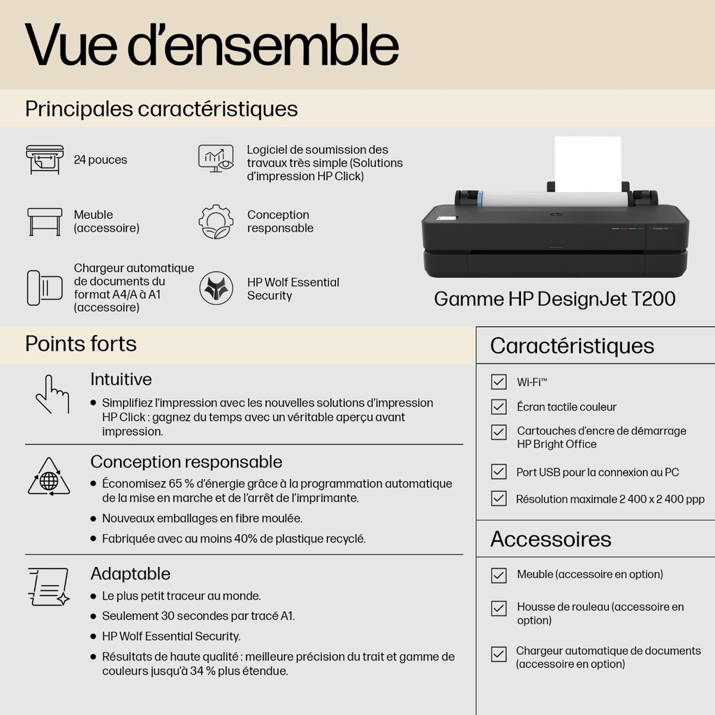 HP DesignJet T230 (édition 2025) 24 pouces – photo 3