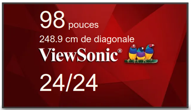 ViewSonic CDE9800 - Classe de diagonale 98" (97.6" visualisable) écran LCD rétro-éclairé par LED - affichage numérique / (copie)