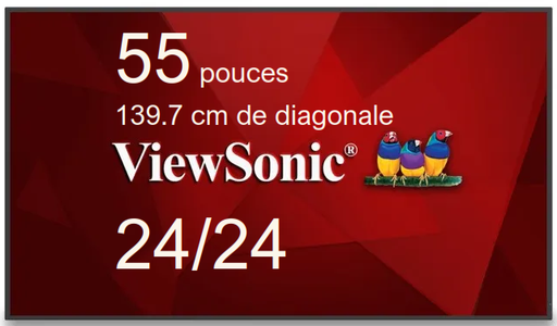 [CDE5530] ViewBoard AFFICHAGE SANS FIL LED 55" 3840x2160, 400 nits 7J/7 24/24 REF CDE5520W  REF PG1310.0B21