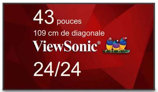 [CDE4330] ViewSonic CDE4320 - Classe de diagonale 43" écran LCD rétro-éclairé par LED - signalisation numérique - 4K UHD (2160p) 3 (copie)